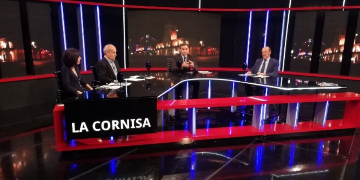 Julio Bárbaro, Hernán Lombardi y Luciana Vázquez en La Cornisa