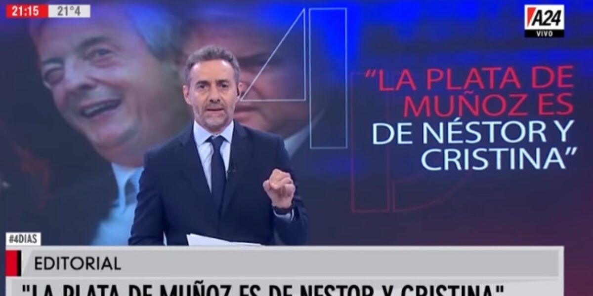 Editorial Majul en 4D: “La plata de Muñoz es de Néstor y Cristina”