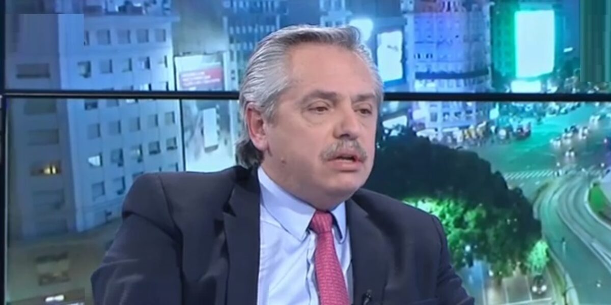 Alberto Fernández con Luis Majul en La Cornisa