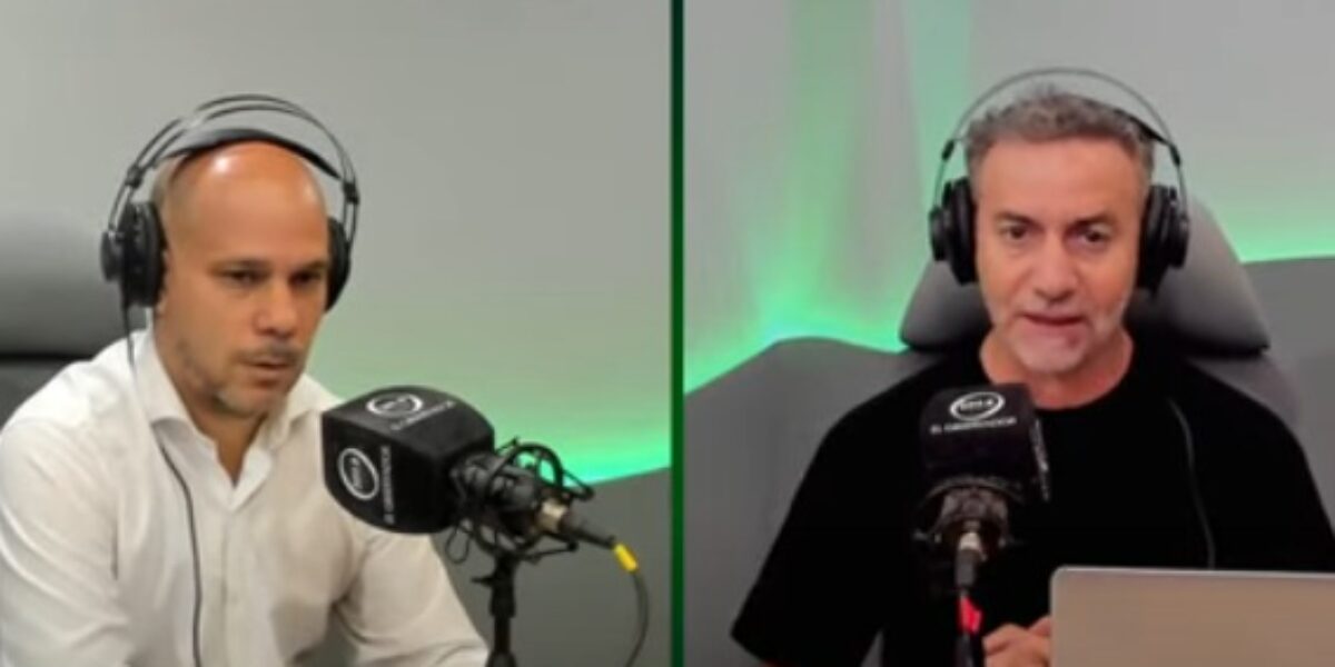 Luis Majul y Luis Gasulla en el pase de El Observador 107.9 del 8 de mayo