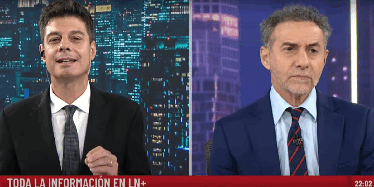 Luis Majul y Francisco Olivera en el pase del domingo de LN+ sobre la economía